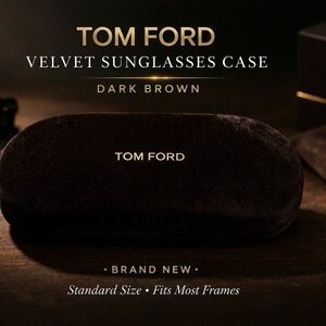 Tom Ford Velvet Sunglasses Case Dark Brown New